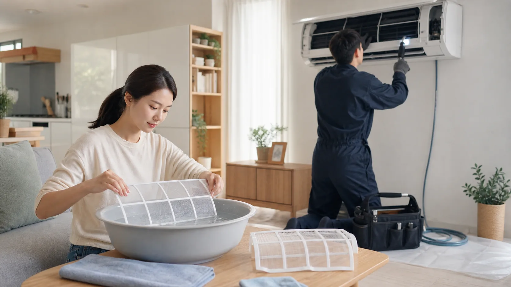 에어컨 청소, 직접 해도 되는 부분과 전문가에게 맡겨야 할 부분